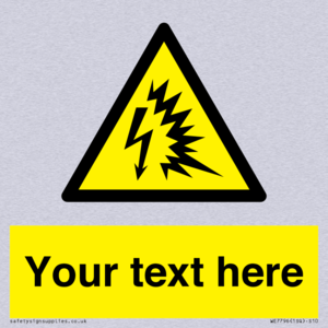 Custom warning Arc flash